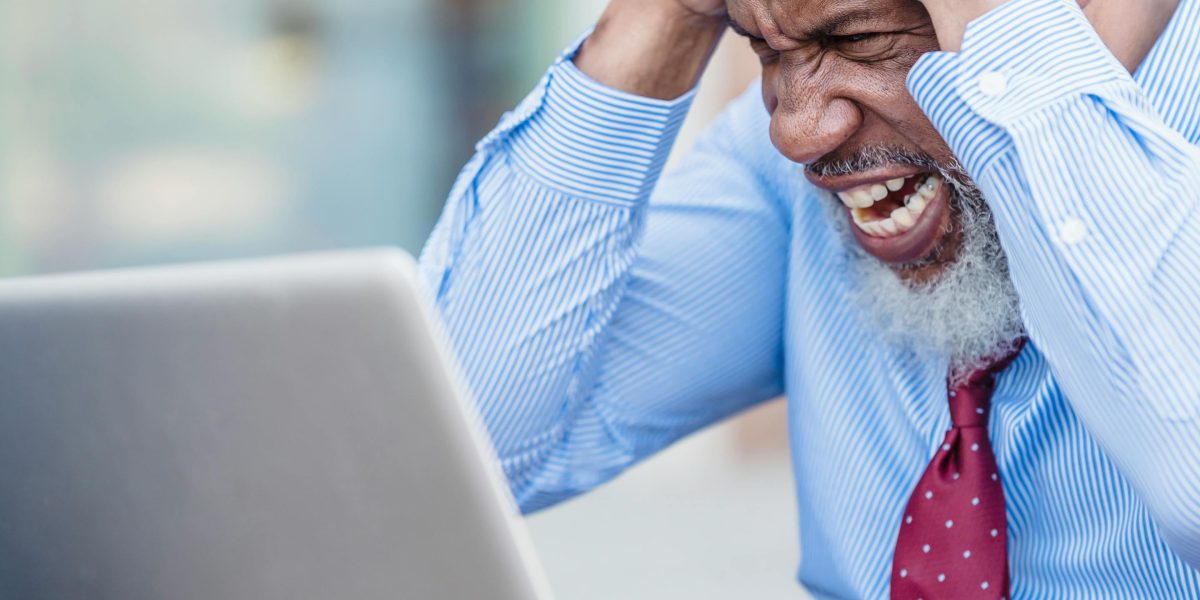A person feeling overwhelmed by the vast amount of content online.